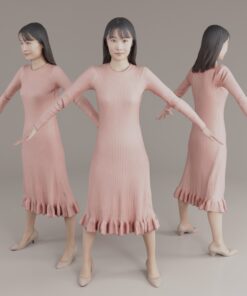 日本人女性3Dモデル素材ダウンロード