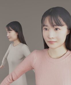 日本人女性3Dモデル素材ダウンロード