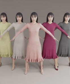 日本人女性3Dモデル素材ダウンロード