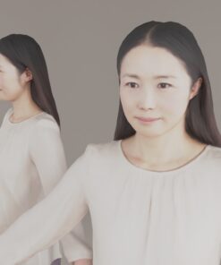 日本人女性3Dモデル素材顔アップ